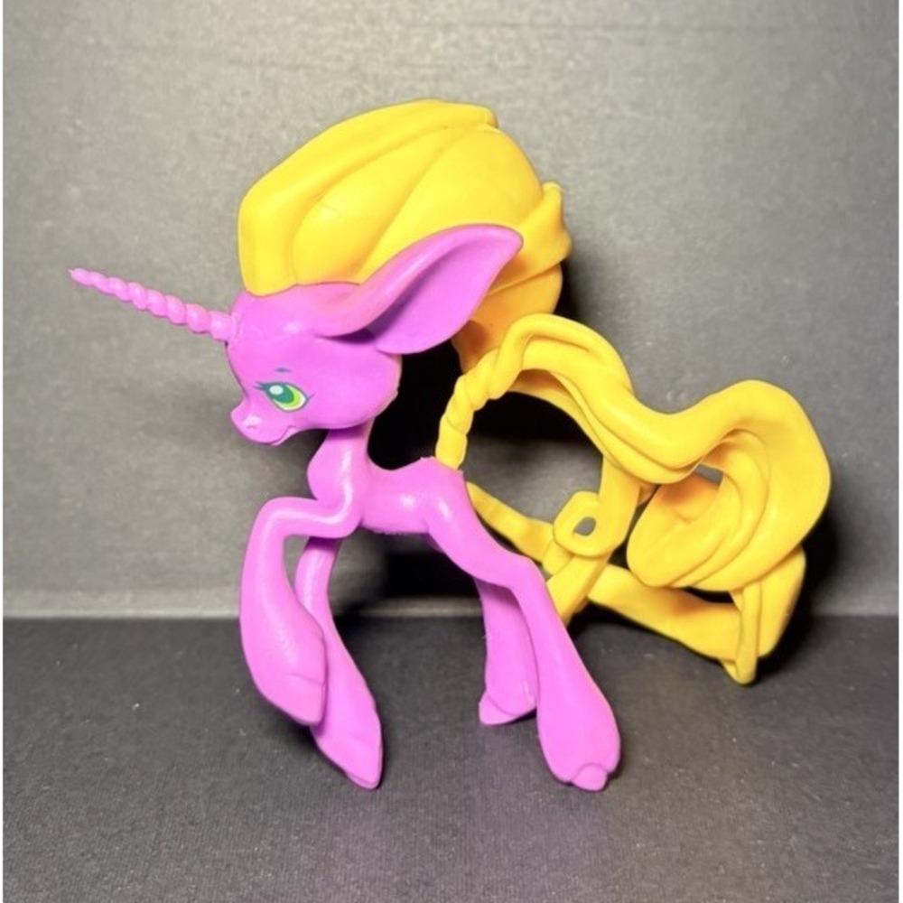 Lanard Pony Tales Rapunzel Pony ONLY 2014 Purple Long Yellow Hair RARE HTF